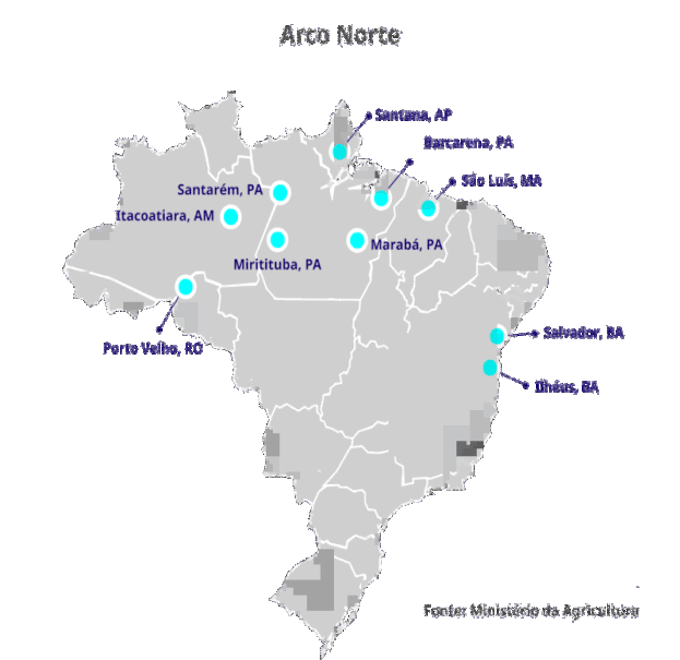 MAP BR 163 and Ports Brazil