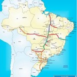 Maps Railroads Brazil