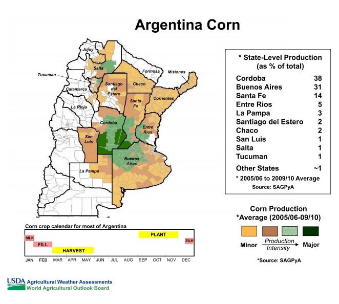 KORY MELBY: map corn Argentina