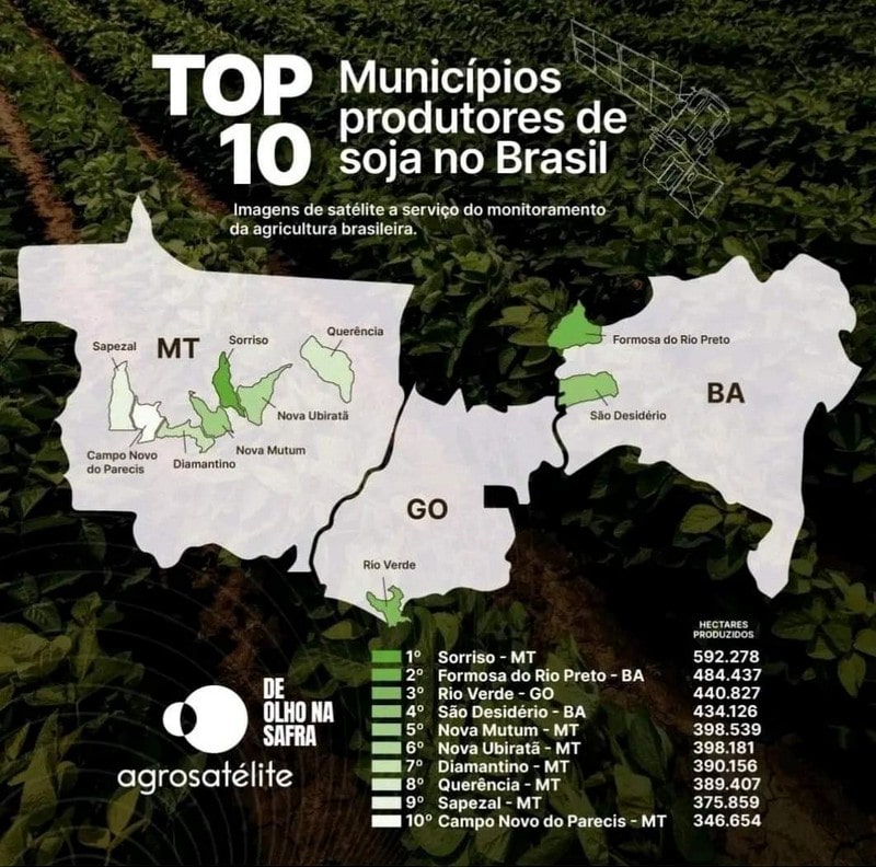 KORY MELBY BRAZIL AG CONSULTANT - TOP 10 PRODUCING  MUNICIPALITIES