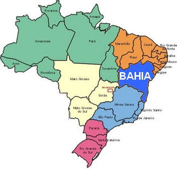Map Bahia Brazil