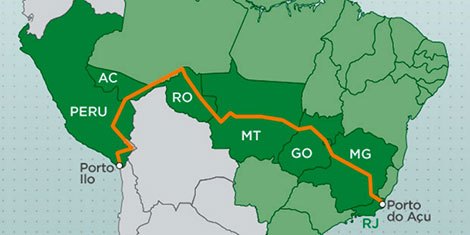 KORY MELBY AG BRAZIL:  Map future Railroad Transamericana